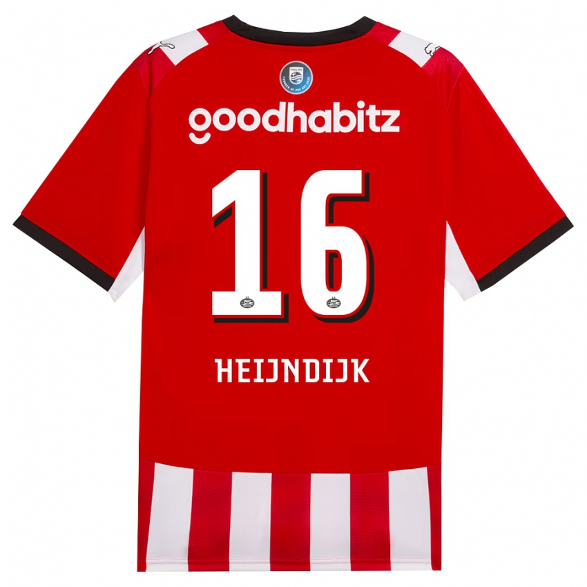 נשים Bram Heijndijk #16 אדום לבן שחור ג'רזי ביתית 2026/27 חולצה קצרה