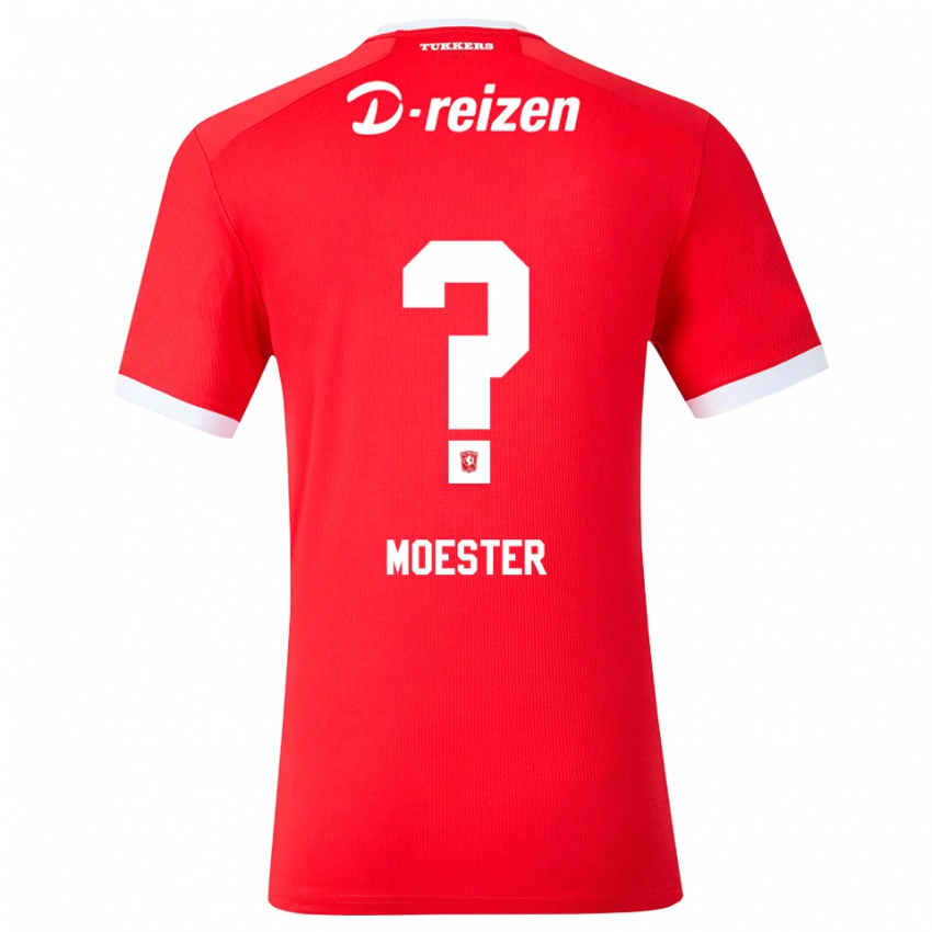 נשים Ewout Moester #0 אדום לבן ג'רזי ביתית 2026/27 חולצה קצרה