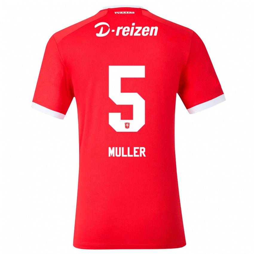 נשים Timothy Muller #5 אדום לבן ג'רזי ביתית 2026/27 חולצה קצרה