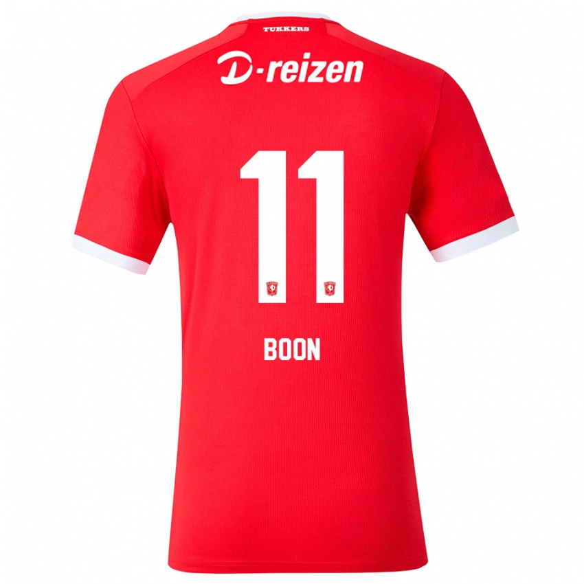 נשים Damian Boon #11 אדום לבן ג'רזי ביתית 2026/27 חולצה קצרה