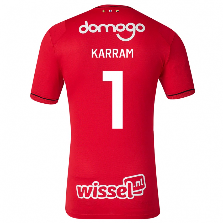נשים Faris Karram #1 אדום לבן שחור ג'רזי ביתית 2026/27 חולצה קצרה