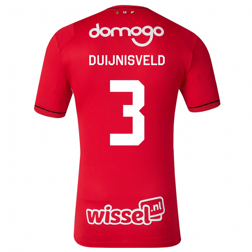 נשים Owen Duijnisveld #3 אדום לבן שחור ג'רזי ביתית 2026/27 חולצה קצרה