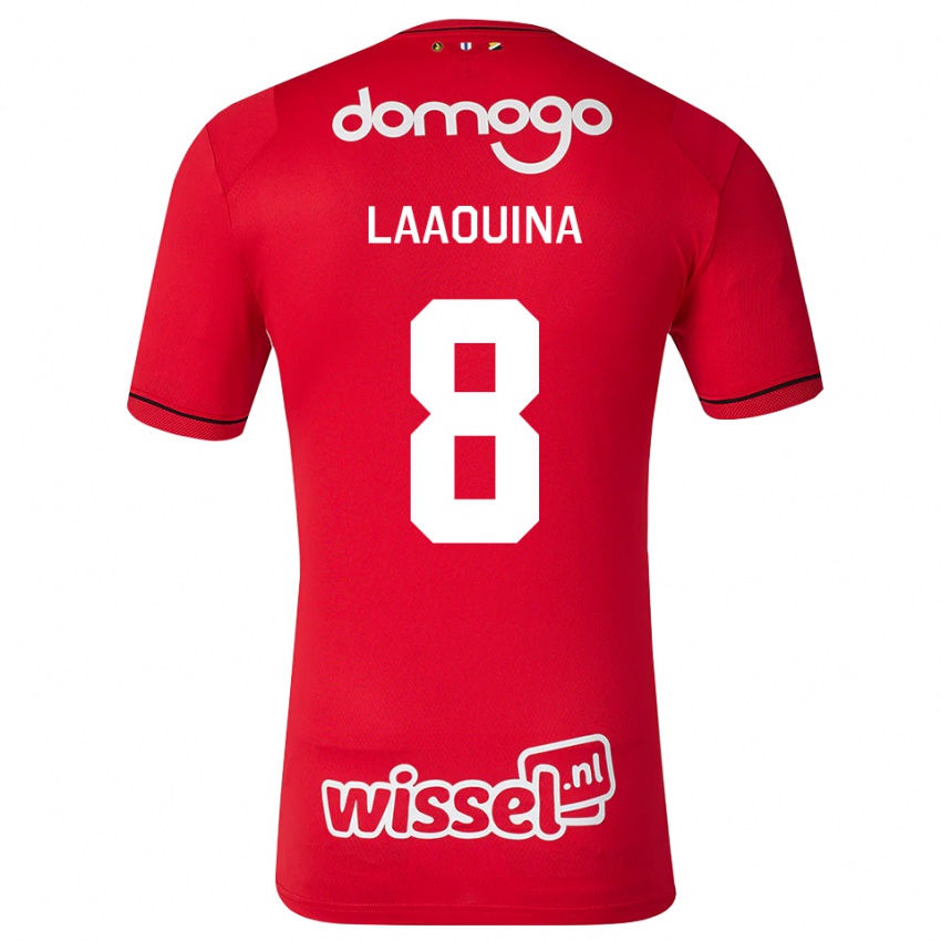 נשים Driss Laaouina #8 אדום לבן שחור ג'רזי ביתית 2026/27 חולצה קצרה