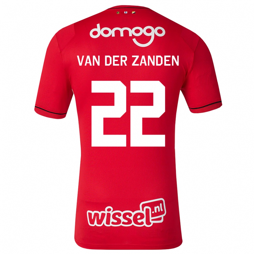 נשים Ilse Van Der Zanden #22 אדום לבן שחור ג'רזי ביתית 2026/27 חולצה קצרה