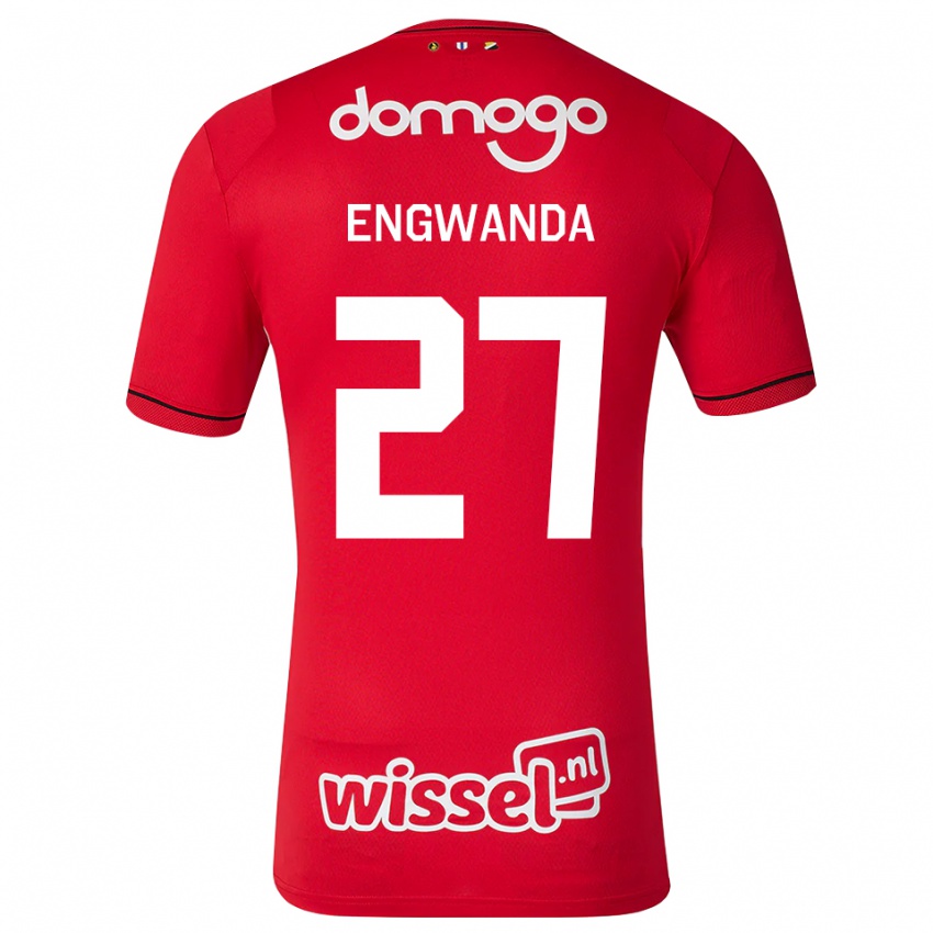 נשים Alonzo Engwanda #27 אדום לבן שחור ג'רזי ביתית 2026/27 חולצה קצרה