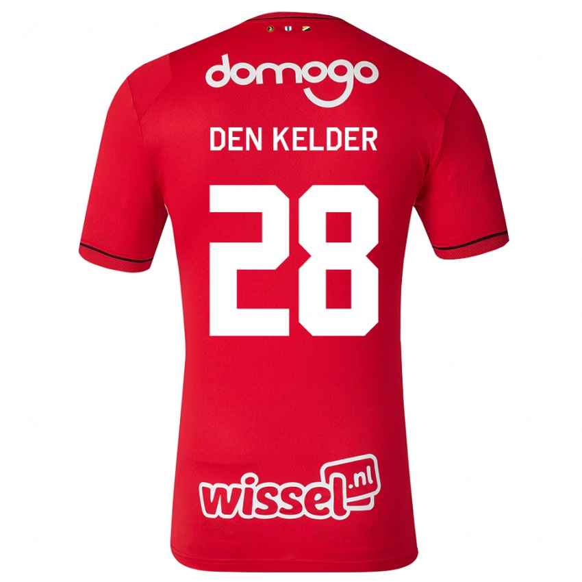 נשים Gera Op Den Kelder #28 אדום לבן שחור ג'רזי ביתית 2026/27 חולצה קצרה