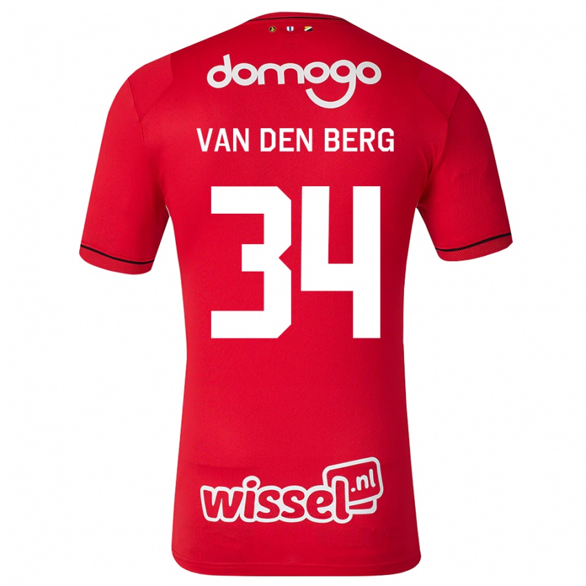 נשים Davy Van Den Berg #34 אדום לבן שחור ג'רזי ביתית 2026/27 חולצה קצרה