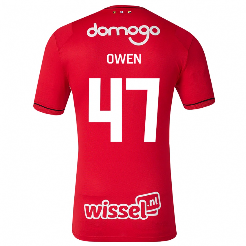 נשים Emmanuel Owen #47 אדום לבן שחור ג'רזי ביתית 2026/27 חולצה קצרה