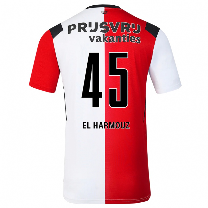 נשים Nassim El Harmouz #45 אדום לבן שחור ג'רזי ביתית 2026/27 חולצה קצרה