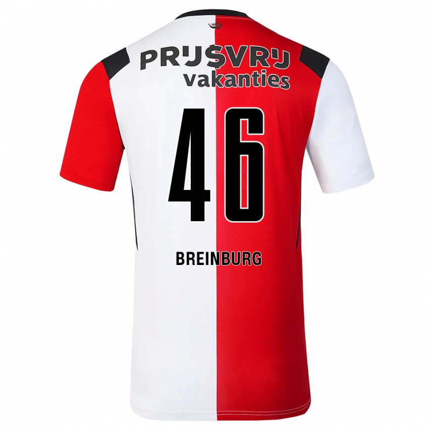 נשים Rainey Breinburg #46 אדום לבן שחור ג'רזי ביתית 2026/27 חולצה קצרה