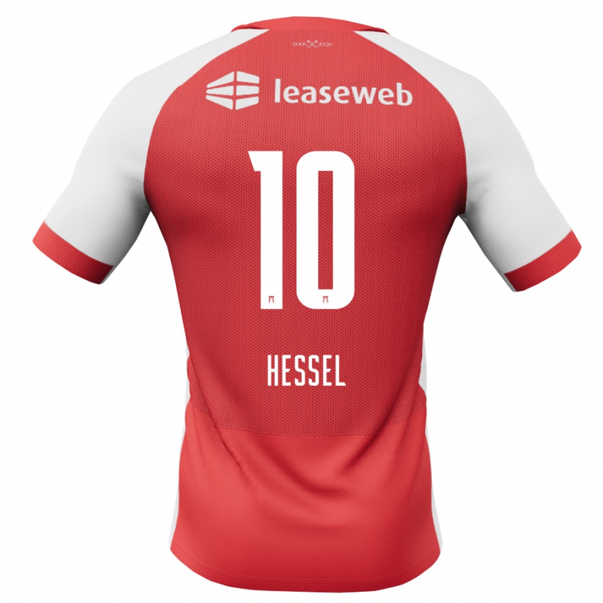 נשים Hessel De Wit #10 אדום לבן שחור ג'רזי ביתית 2026/27 חולצה קצרה
