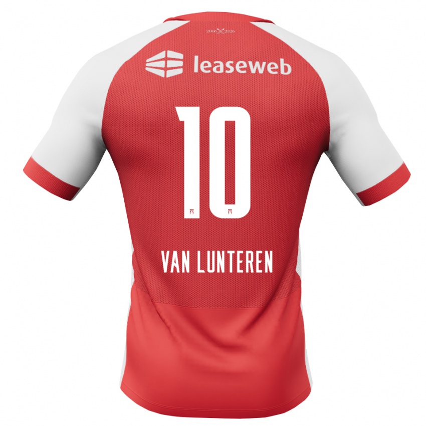 נשים Desiree Van Lunteren #10 אדום לבן שחור ג'רזי ביתית 2026/27 חולצה קצרה