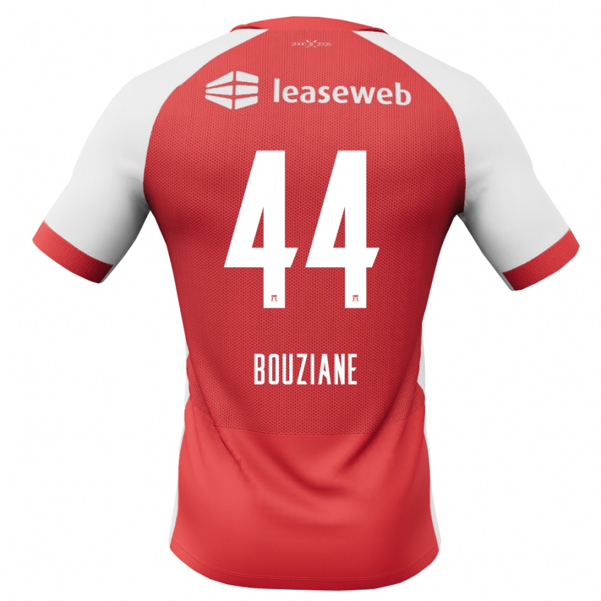 נשים Wassim Bouziane #44 אדום לבן שחור ג'רזי ביתית 2026/27 חולצה קצרה