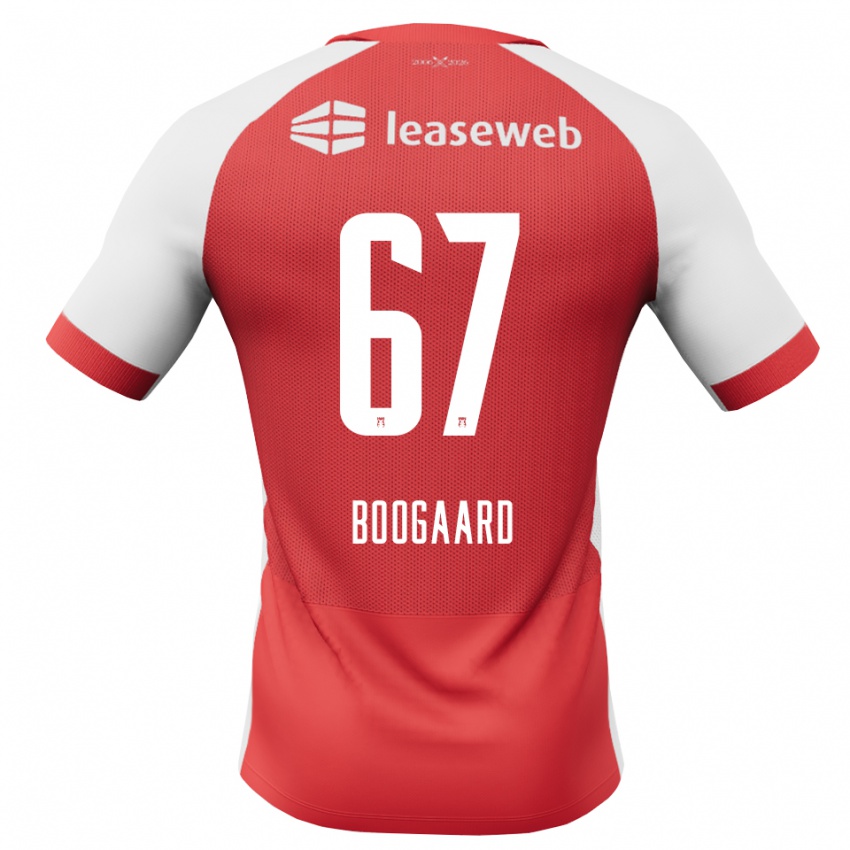 נשים Kasper Boogaard #67 אדום לבן שחור ג'רזי ביתית 2026/27 חולצה קצרה