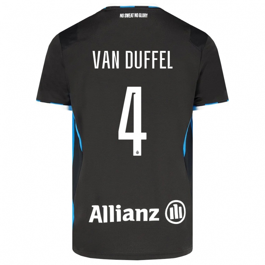 נשים Céderick Van Duffel #4 שחור אדום כחול ג'רזי ביתית 2026/27 חולצה קצרה