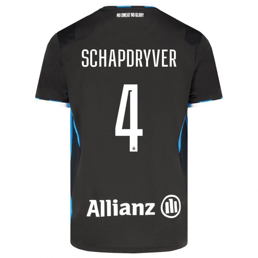 נשים Emely Schapdryver #4 שחור אדום כחול ג'רזי ביתית 2026/27 חולצה קצרה