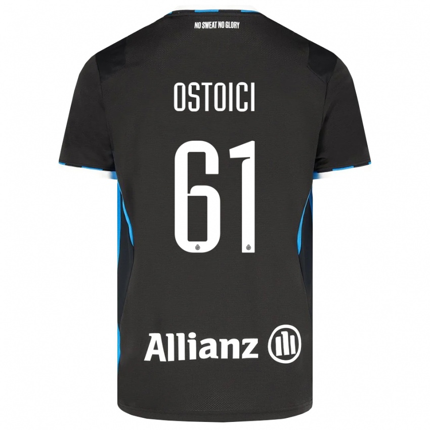 נשים Stefan Ostoici #61 שחור אדום כחול ג'רזי ביתית 2026/27 חולצה קצרה