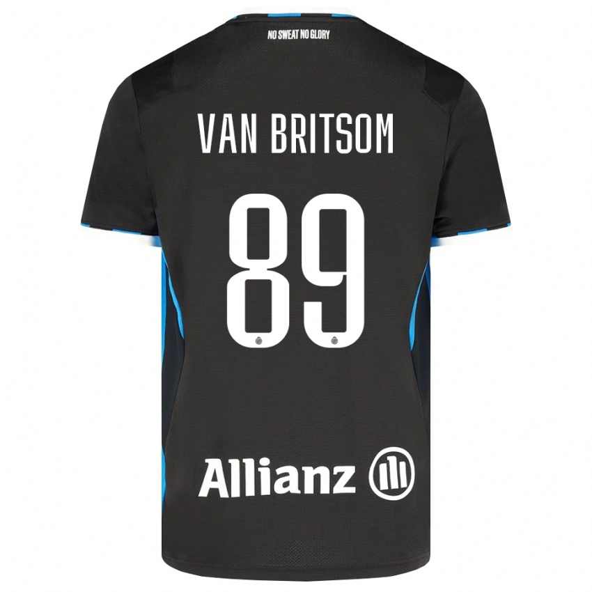 נשים Jakke Van Britsom #89 שחור אדום כחול ג'רזי ביתית 2026/27 חולצה קצרה