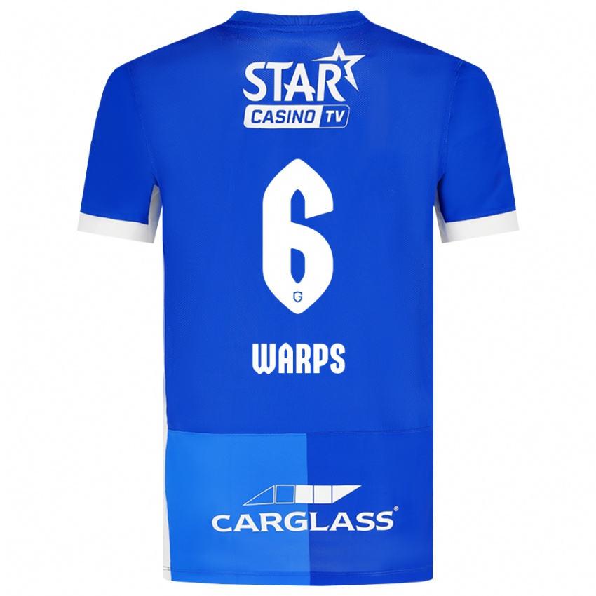 נשים Isa Warps #6 כחול מדיום כחול רויאל לבן ג'רזי ביתית 2026/27 חולצה קצרה