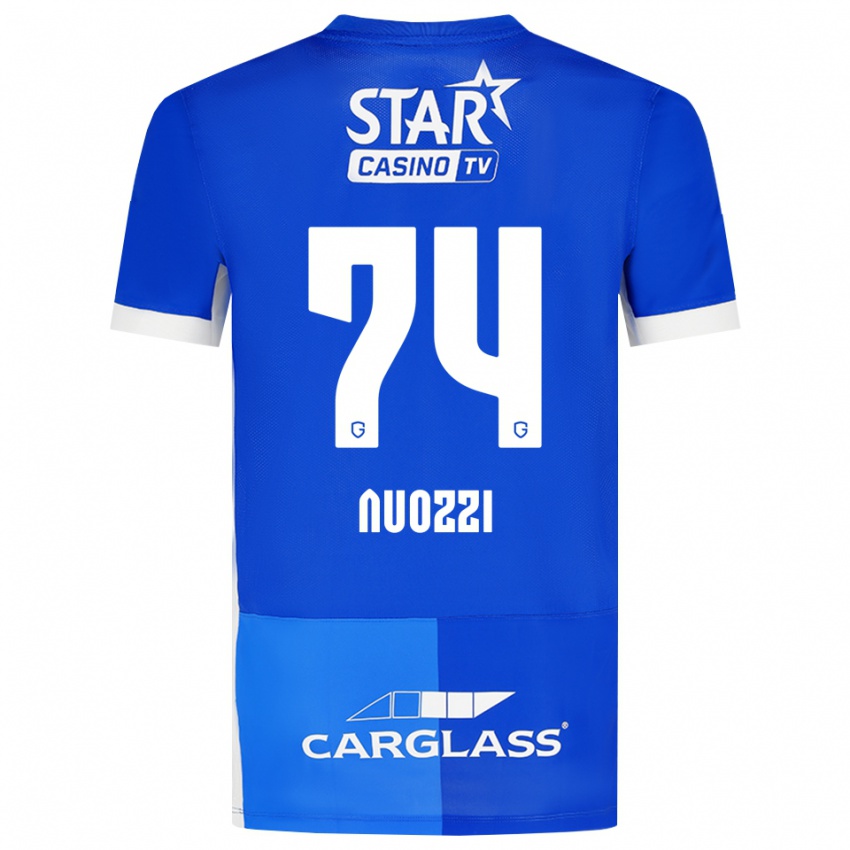 נשים Cédric Nuozzi #74 כחול מדיום כחול רויאל לבן ג'רזי ביתית 2026/27 חולצה קצרה