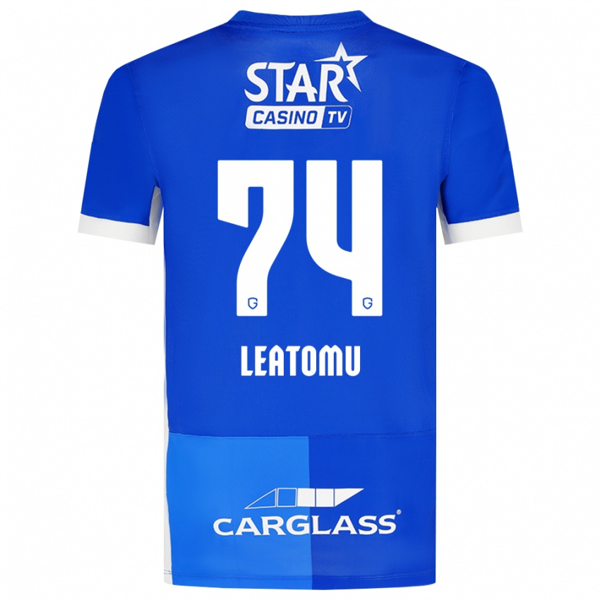 נשים Noa Leatomu #74 כחול מדיום כחול רויאל לבן ג'רזי ביתית 2026/27 חולצה קצרה
