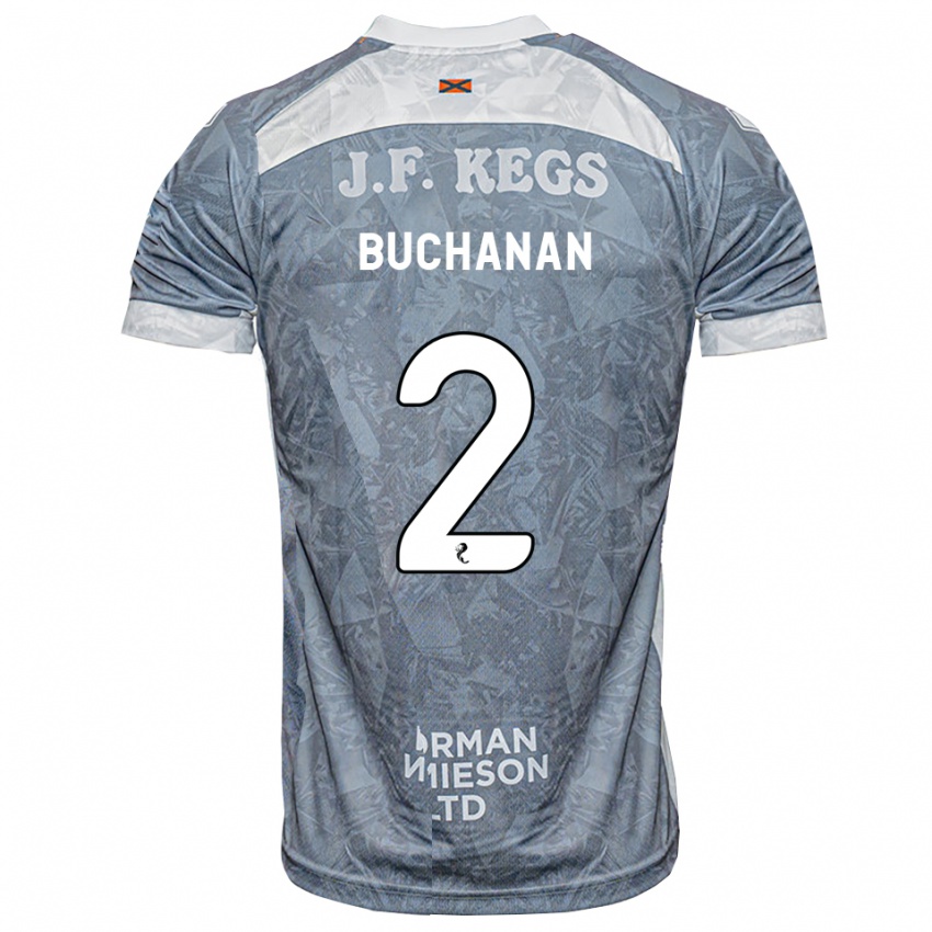 נשים Marcus Buchanan #2 אפור דהוי הרחק ג'רזי 2026/27 חולצה קצרה