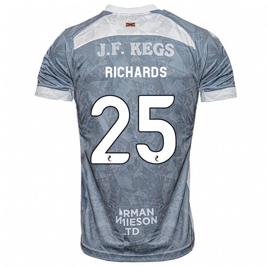 נשים Dave Richards #25 אפור דהוי הרחק ג'רזי 2026/27 חולצה קצרה