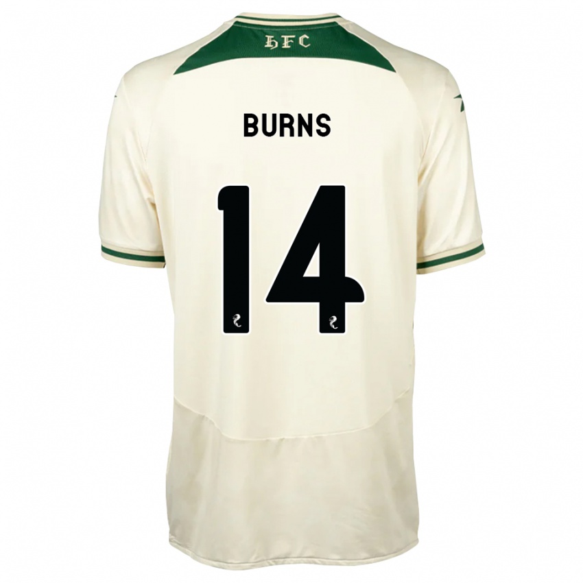 נשים Alisdair Burns #14 לבן ירוק יער הרחק ג'רזי 2026/27 חולצה קצרה