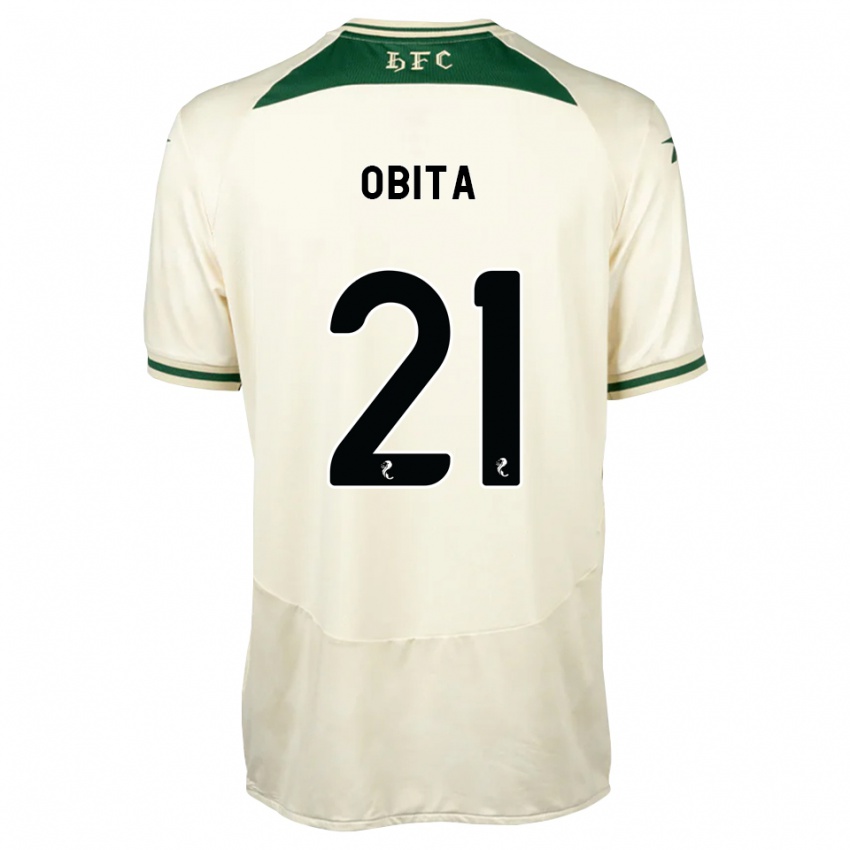 נשים Jordan Obita #21 לבן ירוק יער הרחק ג'רזי 2026/27 חולצה קצרה