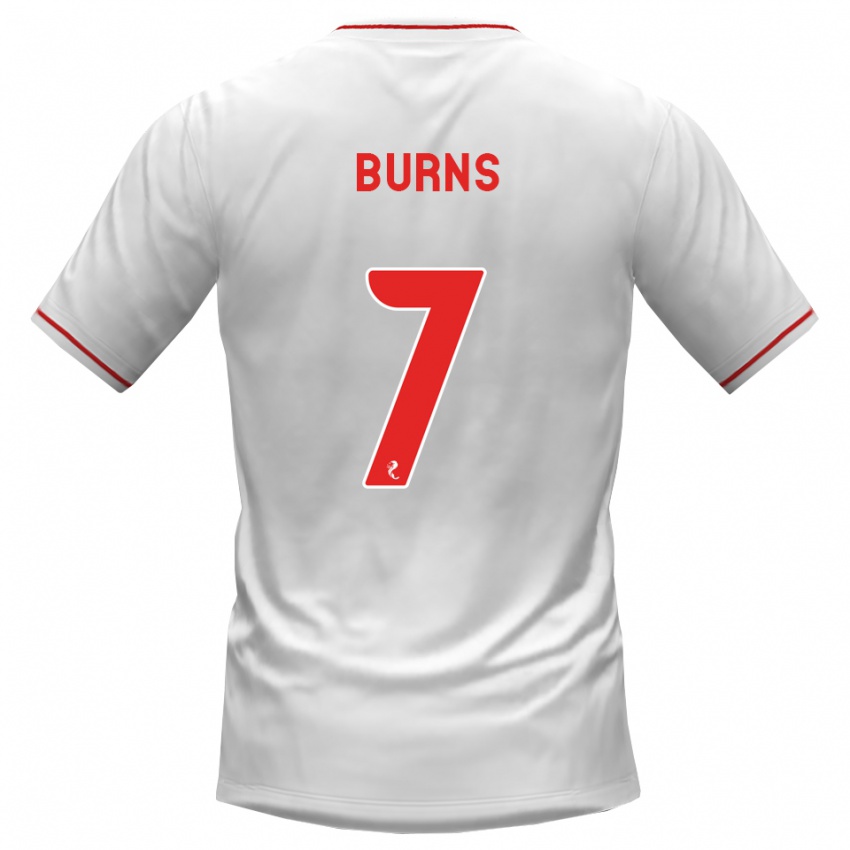 נשים Erin Burns #7 לבן אדום הרחק ג'רזי 2026/27 חולצה קצרה