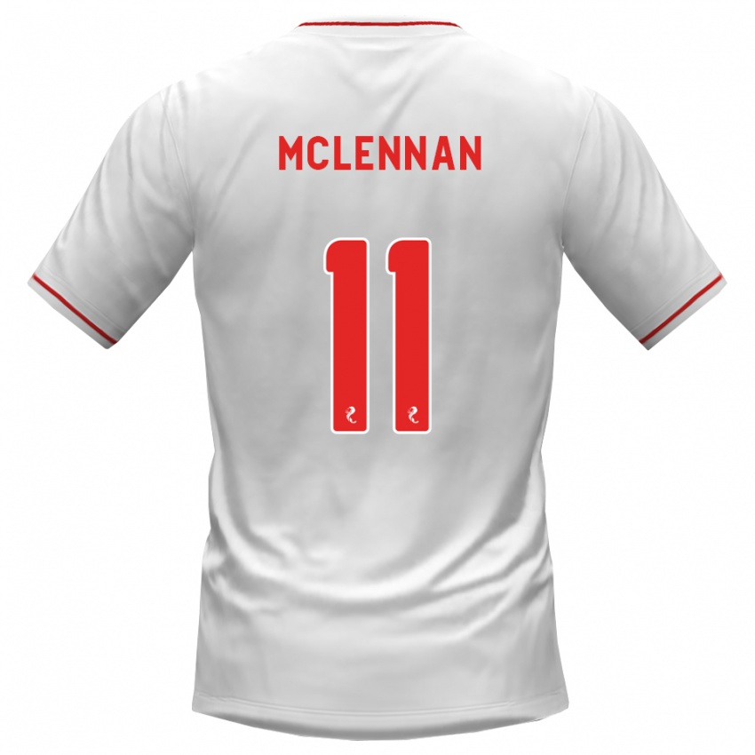 נשים Connor Mclennan #11 לבן אדום הרחק ג'רזי 2026/27 חולצה קצרה