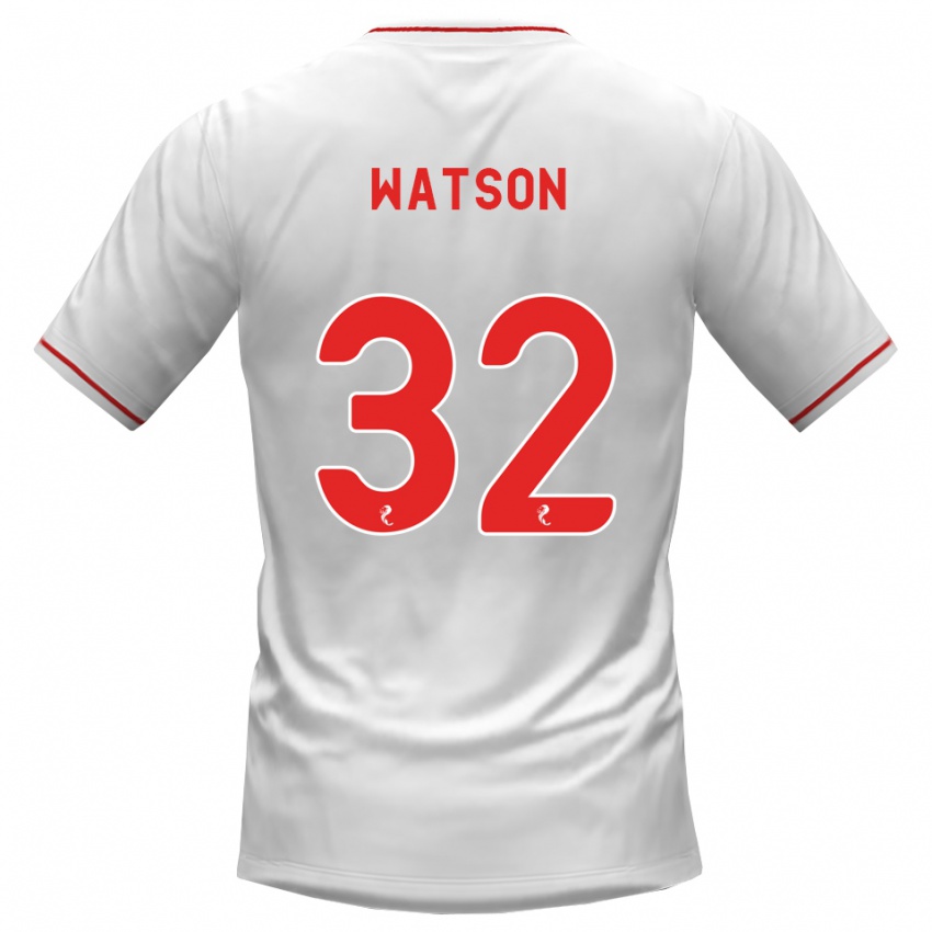 נשים Ashley Watson #32 לבן אדום הרחק ג'רזי 2026/27 חולצה קצרה