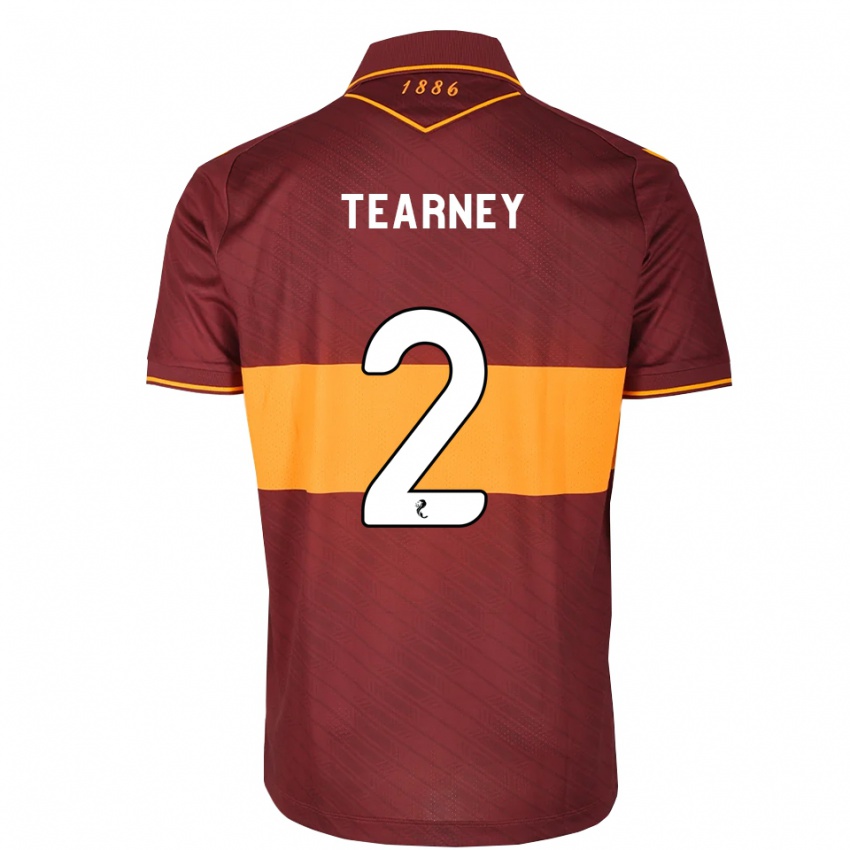נשים Aiden Tearney #2 כתום בורדו הרחק ג'רזי 2026/27 חולצה קצרה