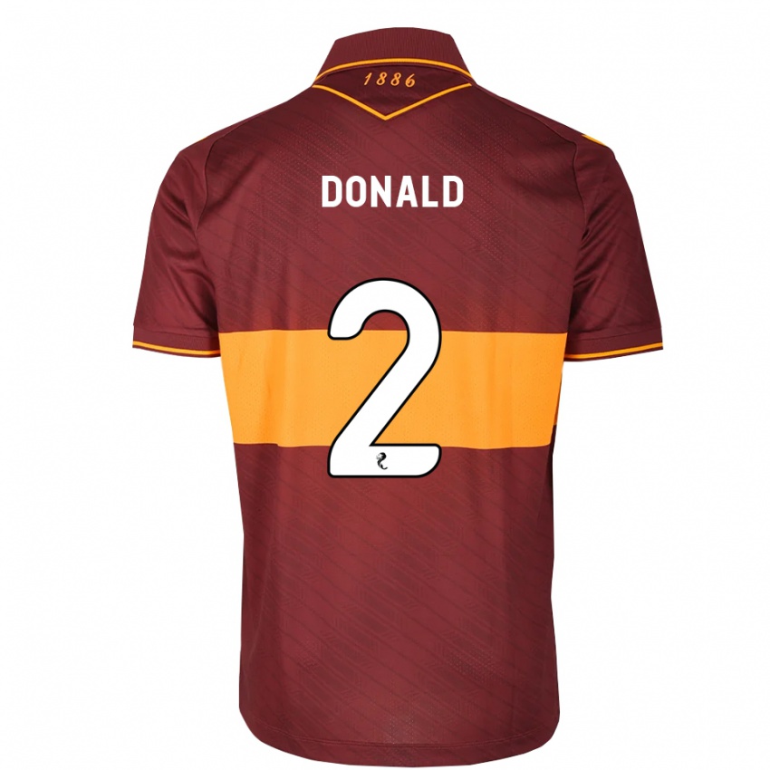 נשים Eve Donald #2 כתום בורדו הרחק ג'רזי 2026/27 חולצה קצרה