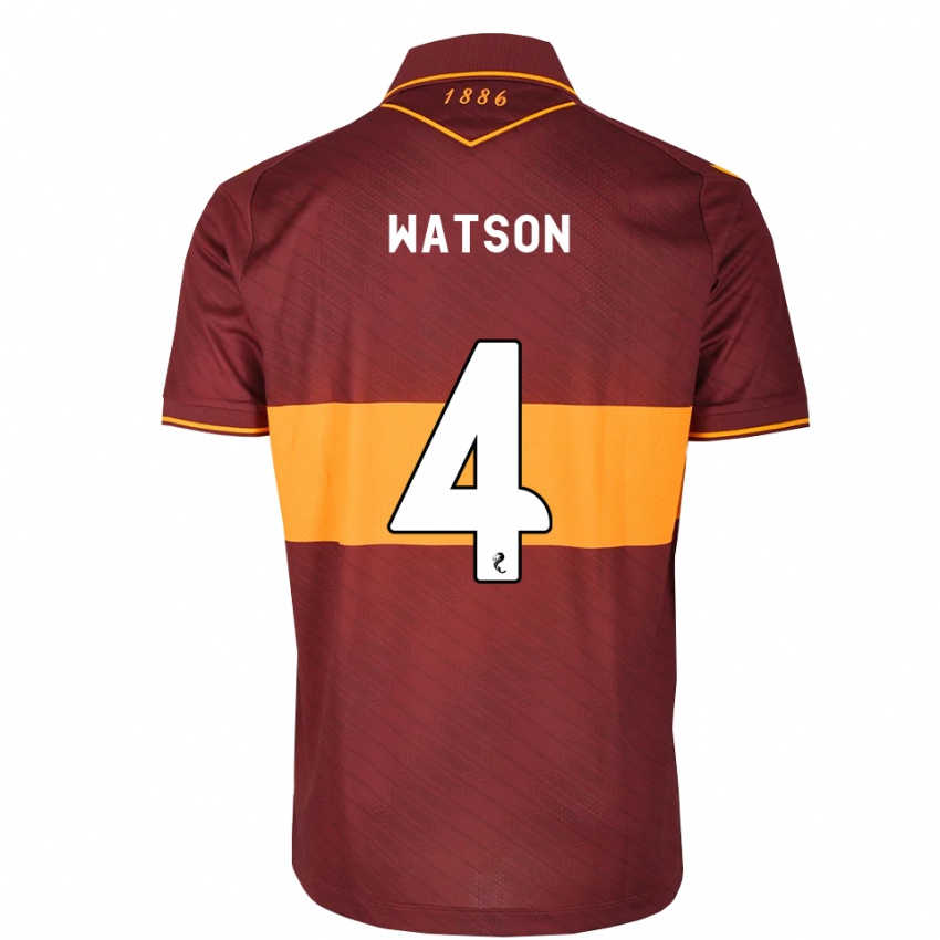 נשים Chelsie Watson #4 כתום בורדו הרחק ג'רזי 2026/27 חולצה קצרה