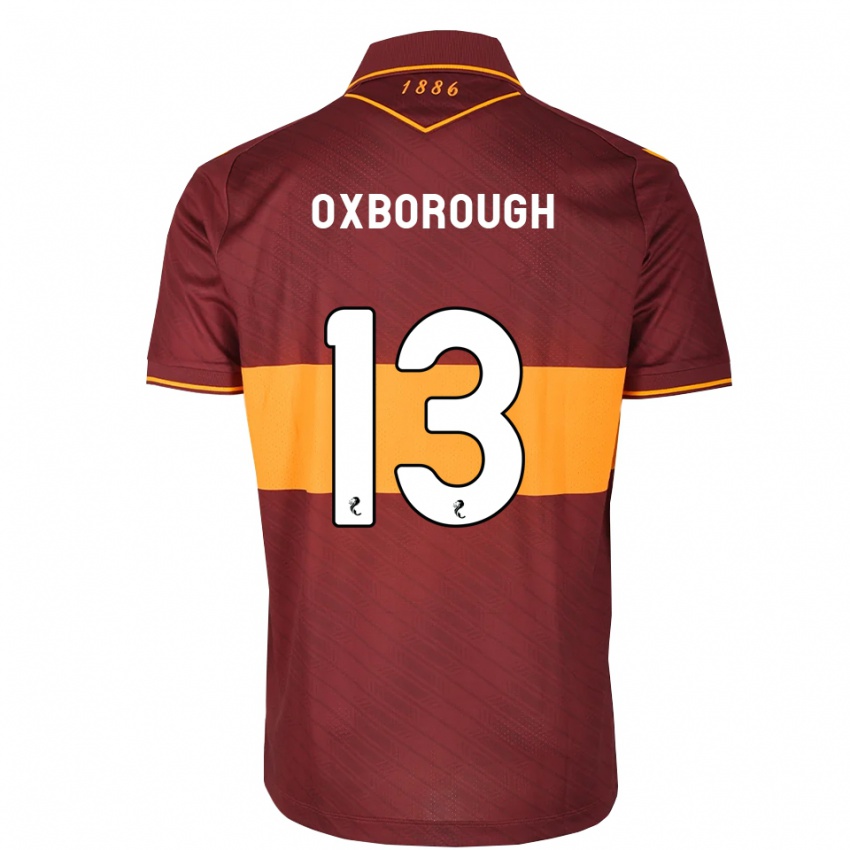 נשים Aston Oxborough #13 כתום בורדו הרחק ג'רזי 2026/27 חולצה קצרה