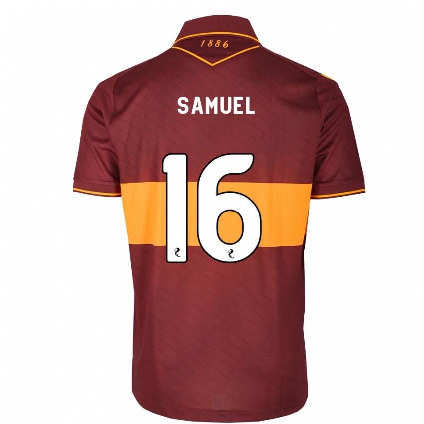 נשים Evan Samuel #16 כתום בורדו הרחק ג'רזי 2026/27 חולצה קצרה