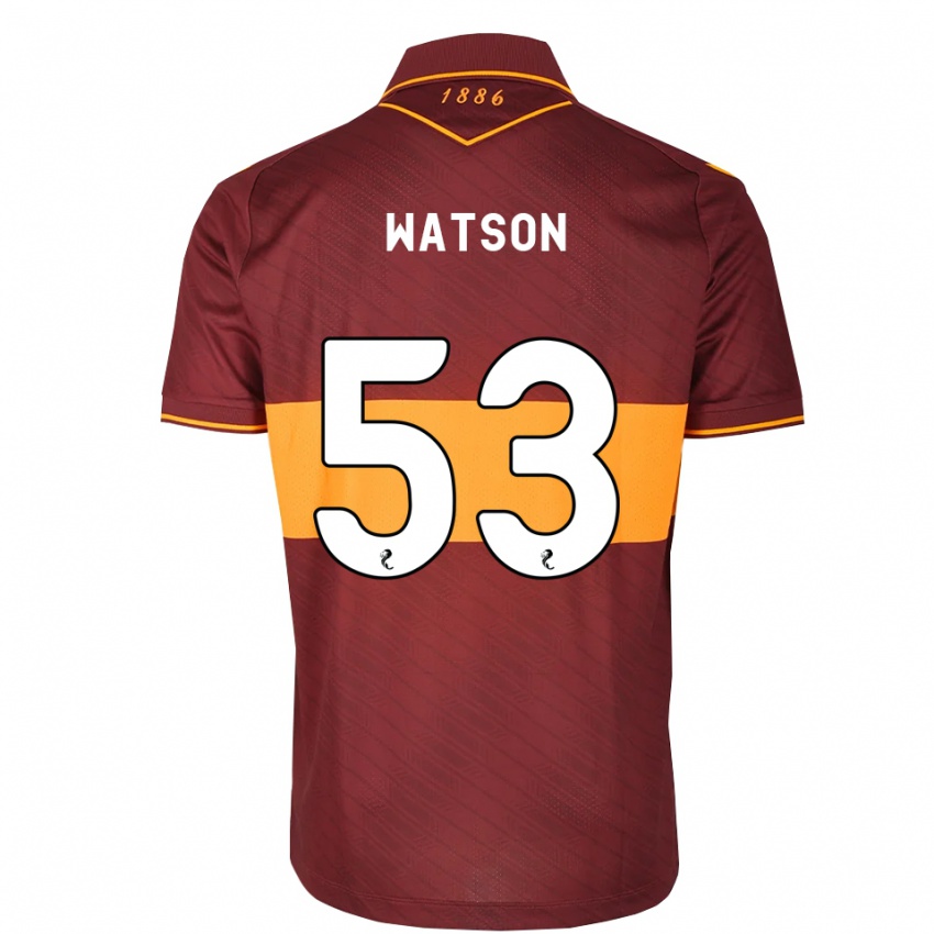 נשים Blane Watson #53 כתום בורדו הרחק ג'רזי 2026/27 חולצה קצרה