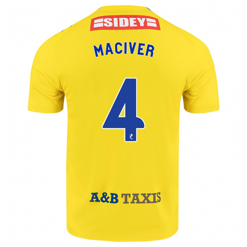 נשים Ellie Maciver #4 צהוב כחול שחור הרחק ג'רזי 2026/27 חולצה קצרה