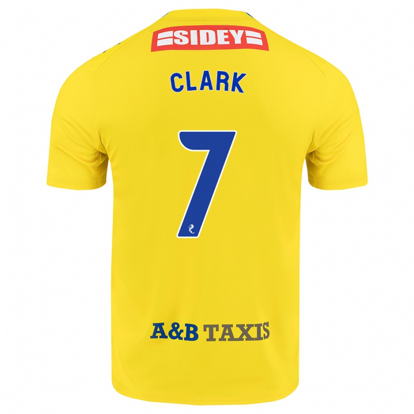 נשים Arran Clark #7 צהוב כחול שחור הרחק ג'רזי 2026/27 חולצה קצרה
