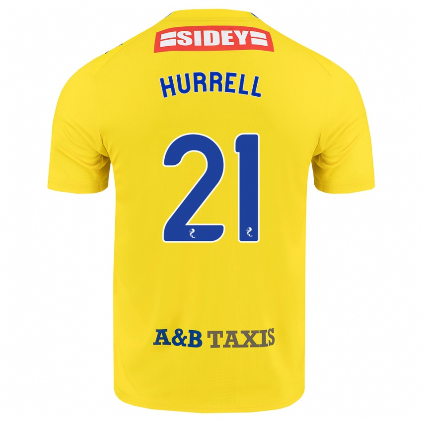 נשים Olivia Hurrell #21 צהוב כחול שחור הרחק ג'רזי 2026/27 חולצה קצרה