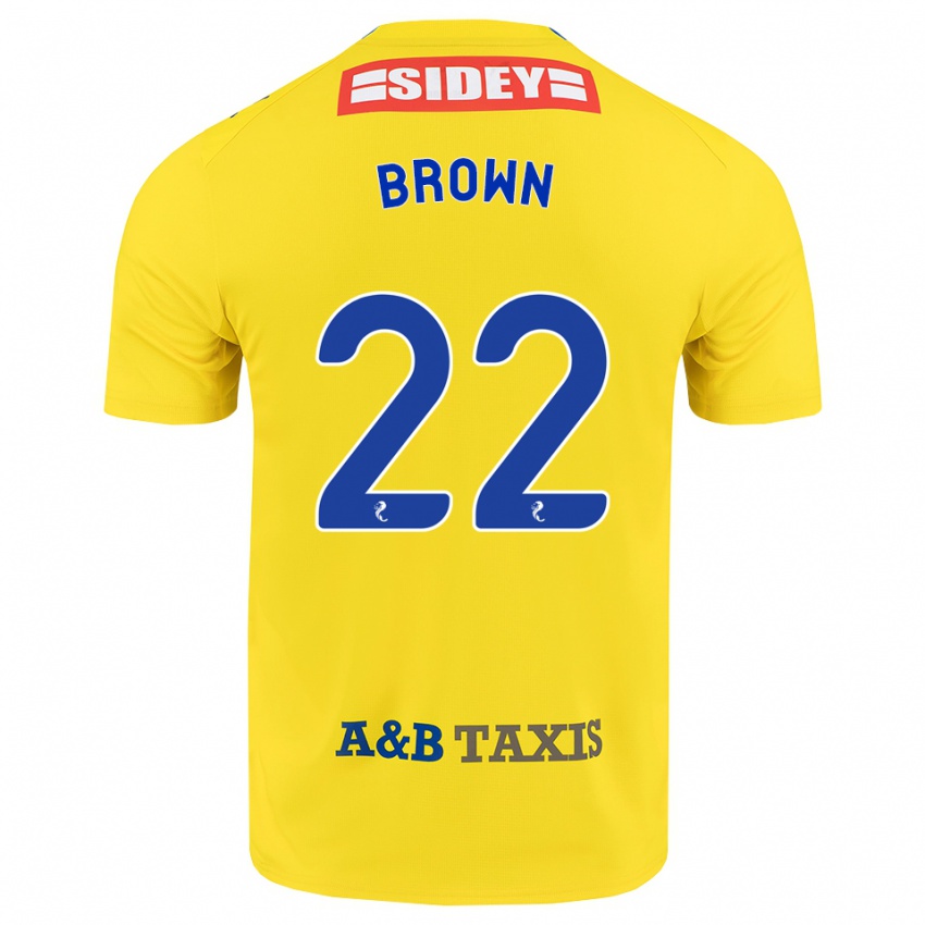 נשים Cameron Brown #22 צהוב כחול שחור הרחק ג'רזי 2026/27 חולצה קצרה