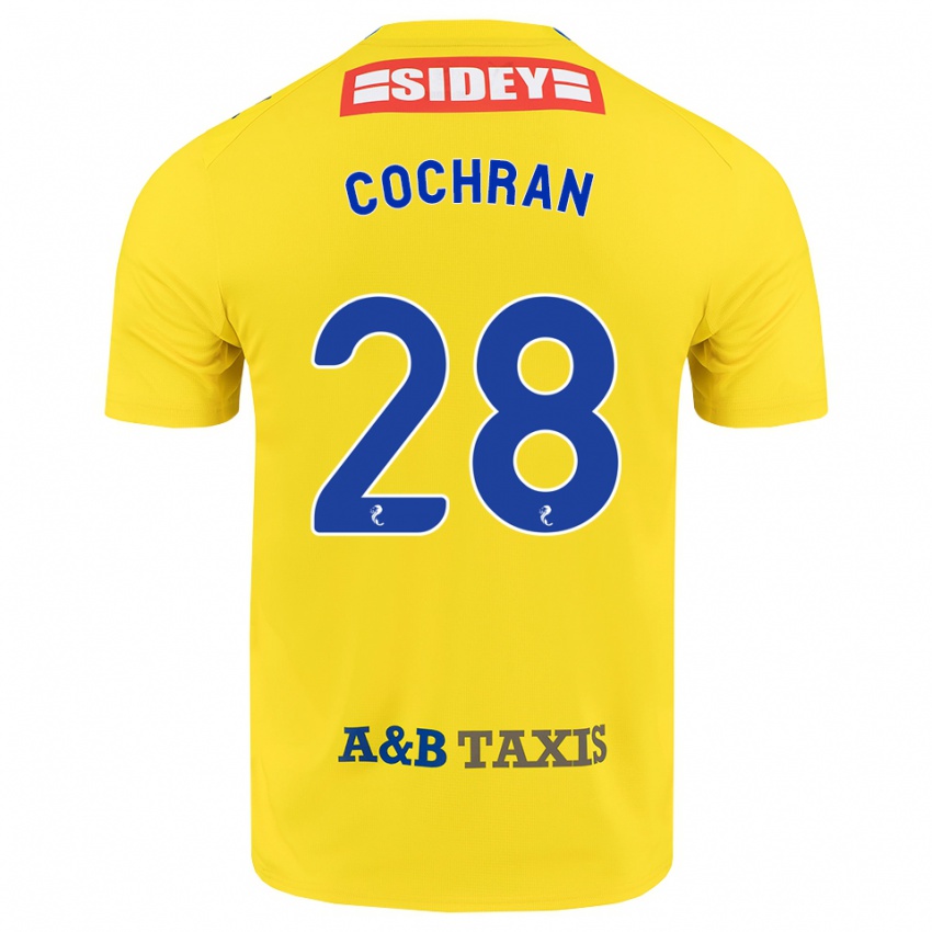נשים Bobby Cochran #28 צהוב כחול שחור הרחק ג'רזי 2026/27 חולצה קצרה