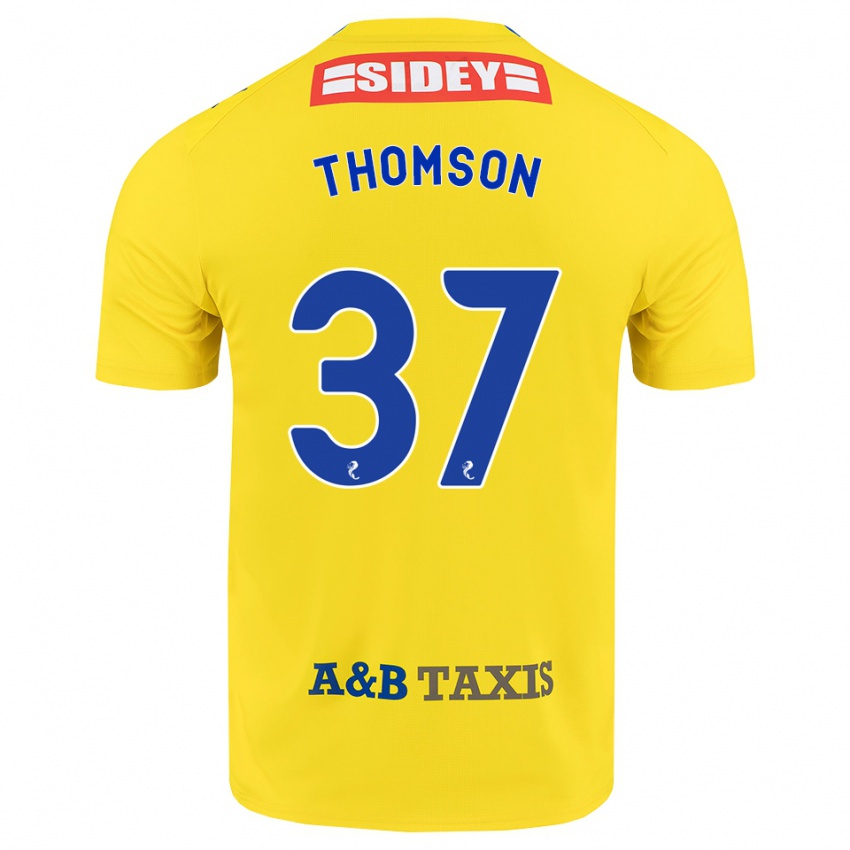 נשים Kyle Thomson #37 צהוב כחול שחור הרחק ג'רזי 2026/27 חולצה קצרה