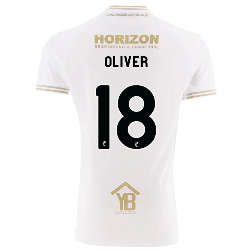 נשים Gary Oliver #18 חיטה לבנה הרחק ג'רזי 2026/27 חולצה קצרה