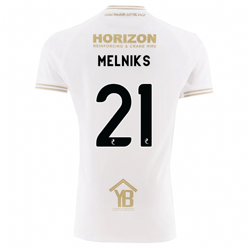 נשים Deniss Melniks #21 חיטה לבנה הרחק ג'רזי 2026/27 חולצה קצרה