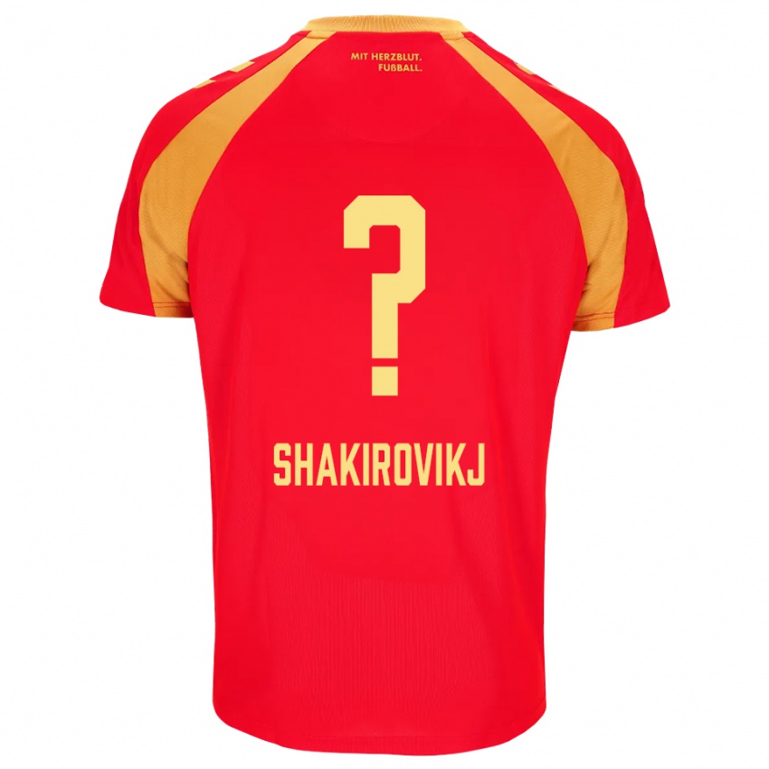 נשים Diin Shakirovikj #0 אדום כתום שחור הרחק ג'רזי 2026/27 חולצה קצרה