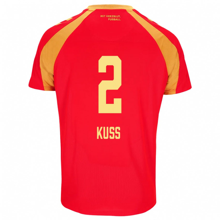 נשים Damian Kuss #2 אדום כתום שחור הרחק ג'רזי 2026/27 חולצה קצרה