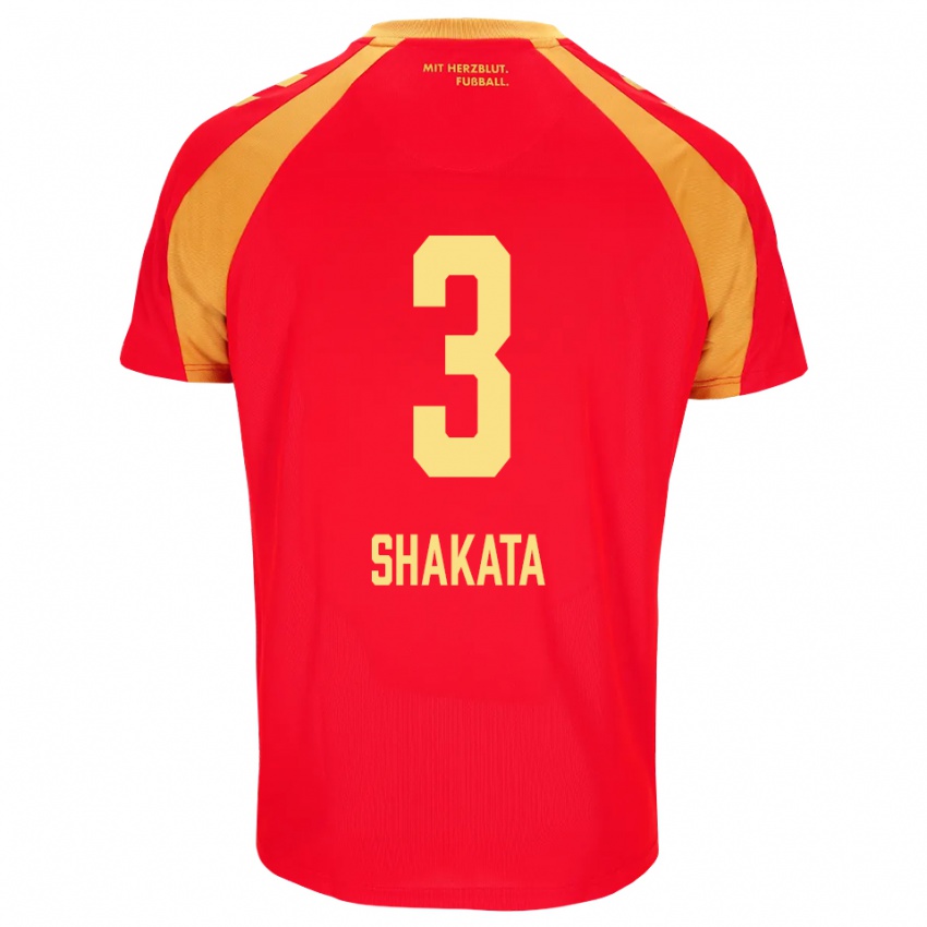 נשים Haruto Shakata #3 אדום כתום שחור הרחק ג'רזי 2026/27 חולצה קצרה