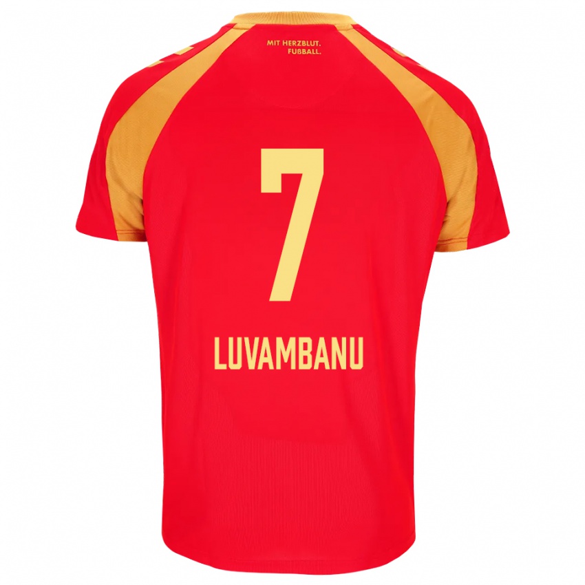 נשים Danell Luvambanu #7 אדום כתום שחור הרחק ג'רזי 2026/27 חולצה קצרה
